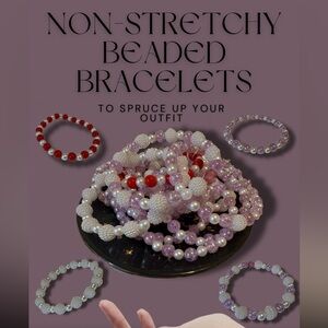 Non-Stretchy Individual Beaded Bracelets